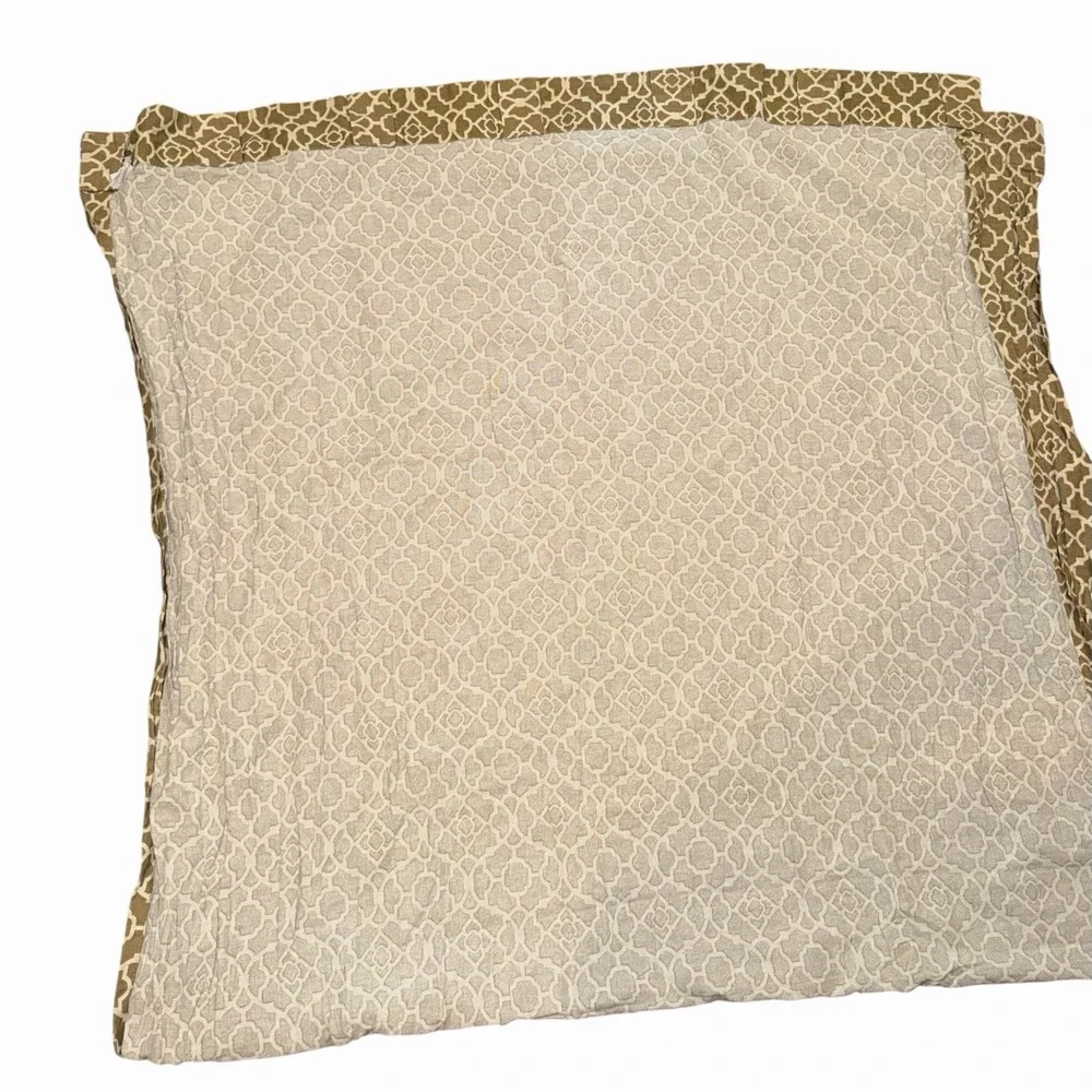 Waverly Curtain Panel Natural Lovely Lattice Geometric Pattern 50x84